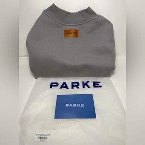 New In Bag Sold Out PARKE Tonal Classic Mockneck, Color Stone, Size L/XL